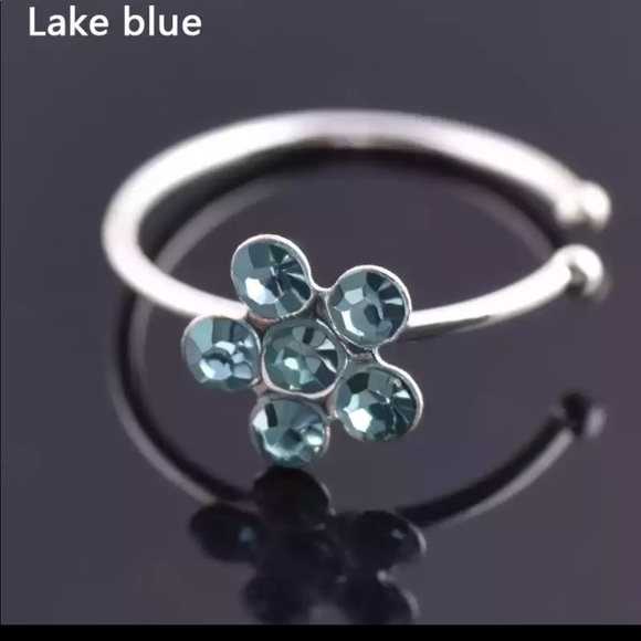 1 pc Nostril Stainless Hoop Plum Nose Ring Clip - Picture 7 of 8